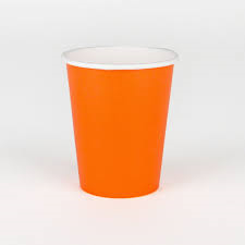 Orange Paper Cups - 10pcs - PartyMonster.ae