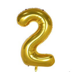 Numbers 0 to 9 Golden Foil Balloon - 40in - PartyMonster.ae