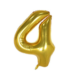 Numbers 0 to 9 Golden Foil Balloon - 40in - PartyMonster.ae