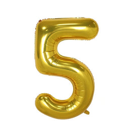 Numbers 0 to 9 Golden Foil Balloon - 40in - PartyMonster.ae