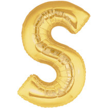 Letter S Golden Foil Balloon - 40in - PartyMonster.ae