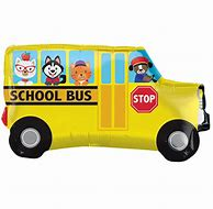 School Bus Yellow and Black 80x87cm - PartyMonster.ae