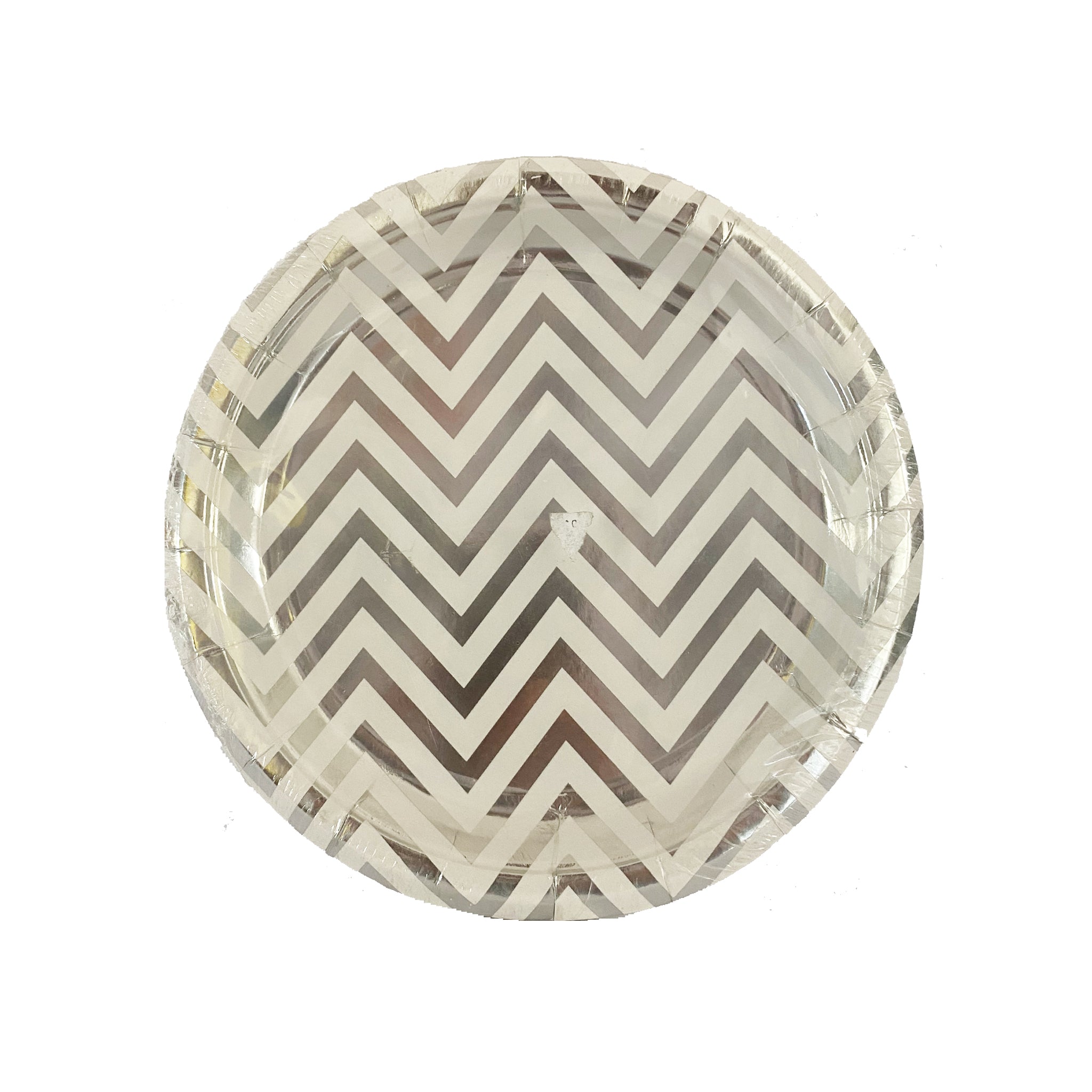 Silver Chevron paper plates for sale in Dubai